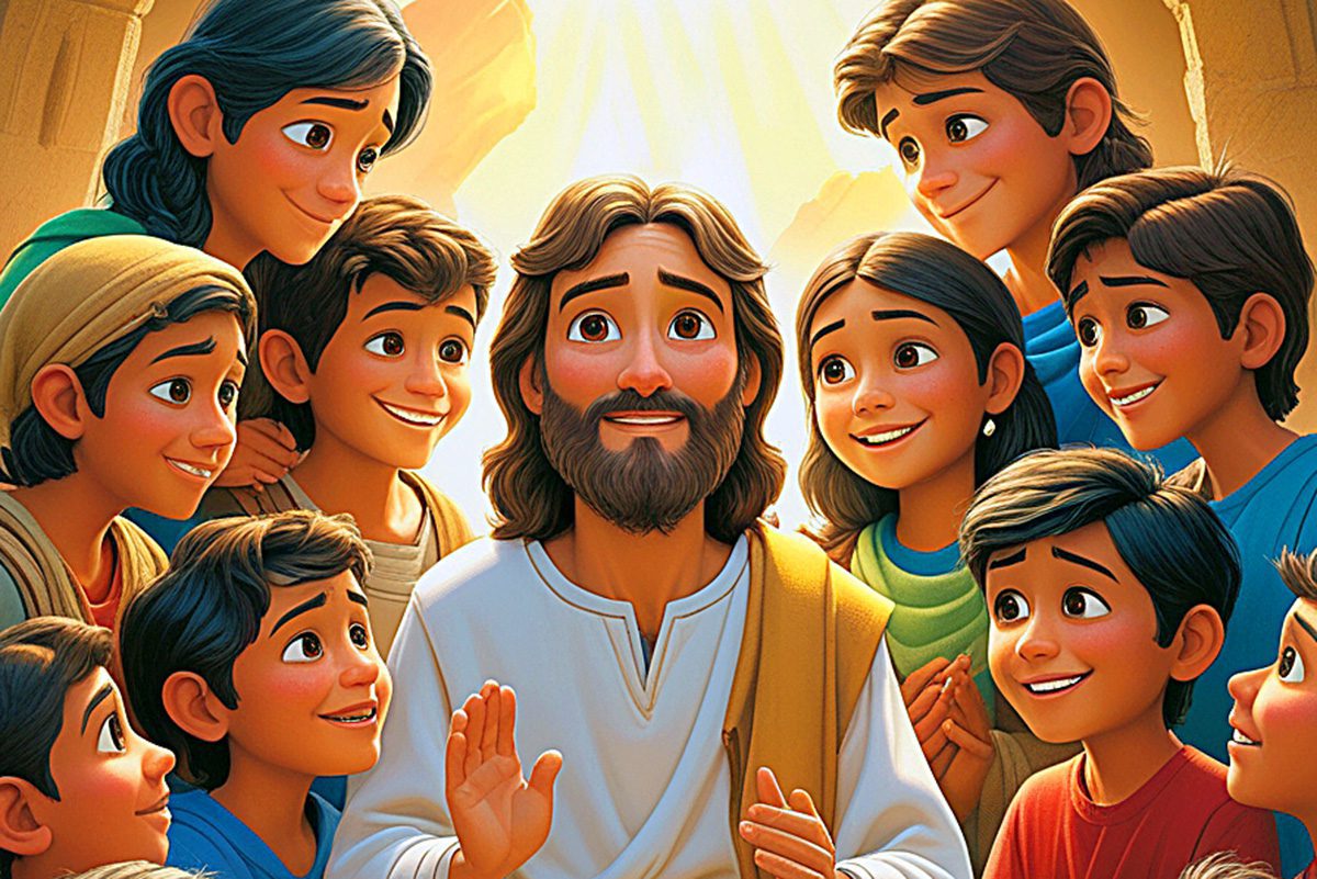 Crianças no celular Kit Palavra Divertida