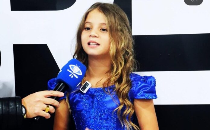 A pregadora mirim Aline Silva. Foto: Divulgação.