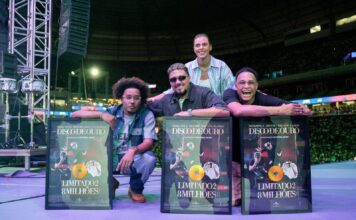 Nesk Only, 2metro e Brunno Ramos são surpreendidos com o Disco de Ouro pela música “Limitado 2” no palco do Ore Comigo festival Limitado 2